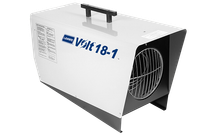 L.B. White Volt 18-1 single-phase electric forced-air heater with carrying handle and front fan grille