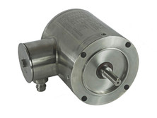 Representative AG-I stainless steel motor photo for SS122UNC; pictured SS124CNC, view 3. Pictured ratings apply to SS124CNC.