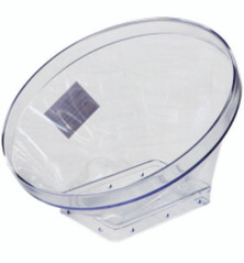 Plastic transparent bin hopper for feeding systems