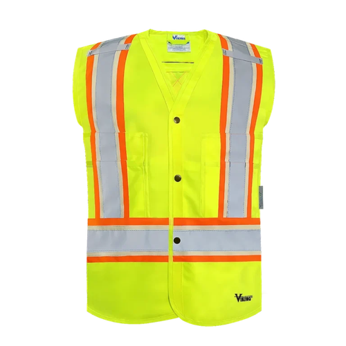 Viking Tall BTE Safety Vest, green, front view
