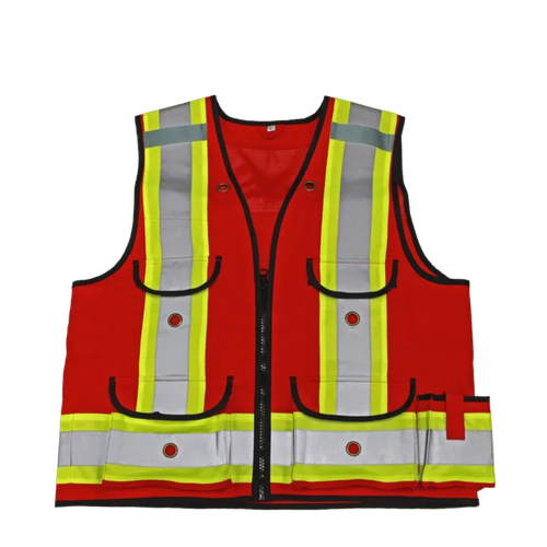 Viking All-Trades 1000D Surveyor Safety Vest, red, front view