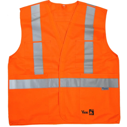 Viking FR Vest, orange, back view