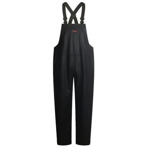 Viking Bristol Bay PU Bib Pants, black, front view