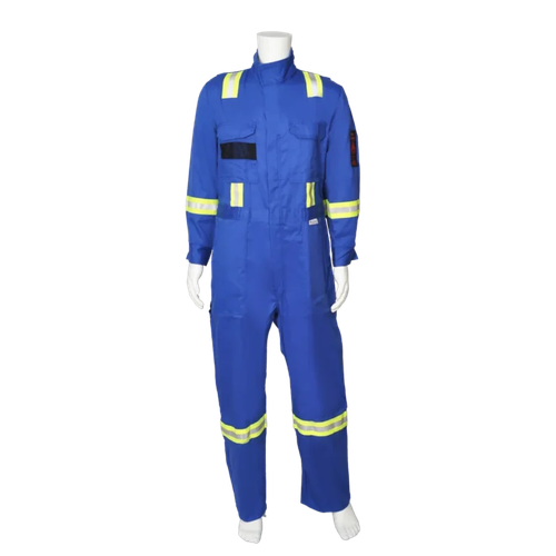 Viking Firewall 7 oz Striped FR Coveralls, model 40577, Royal Blue