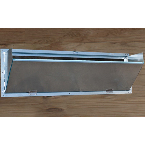 L.B. White Galvanized Inlet 12″ × 48″ with Side Flaps — representative manufacturer photo