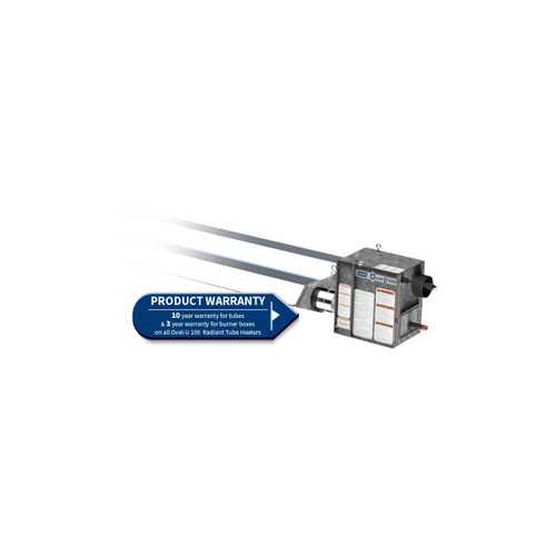L.B. White Oval-U 100 radiant poultry heater; shared LP and natural-gas product image
