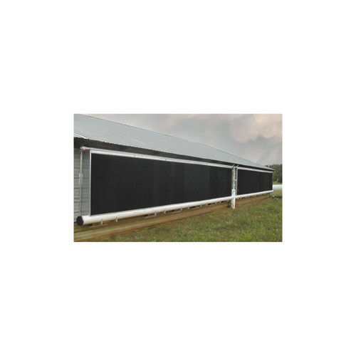 Reeves center-feed split evaporative cooling system with separate pad banks; representative configured installation