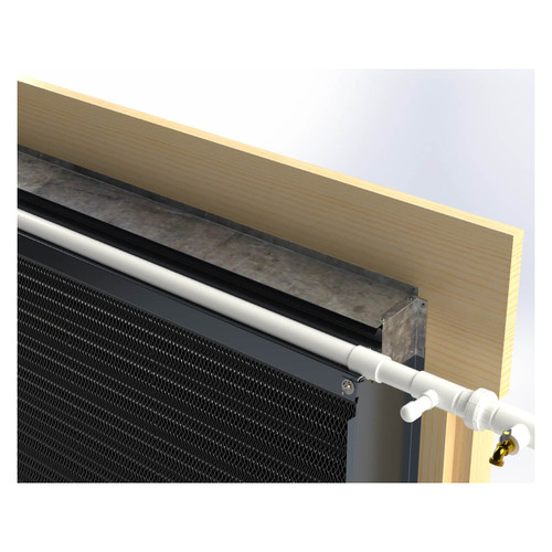 Reeves Bird Guard cover installed above evaporative pads; complete installation shown for context, not all components are included in each kit