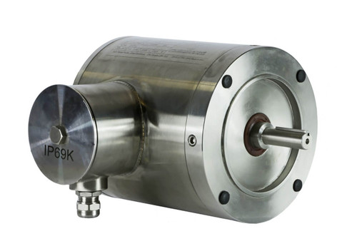 Representative AG-I stainless steel motor photo for SS122UNC; pictured SS124CNC, view 1. Pictured ratings apply to SS124CNC.