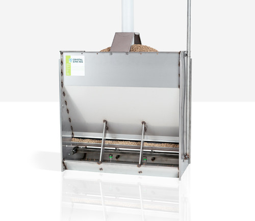 Front view of Crystal Spring G6 heavy-duty two-sided nursery wet/dry feeder