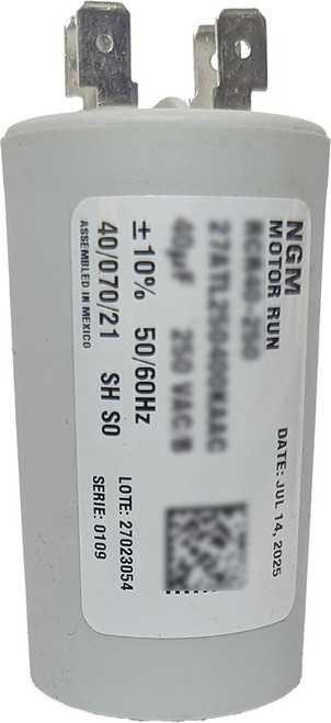NGM Round Run Capacitor 40µF 250V