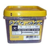 SCRW MPUR NO10X3-1/2IN YEL ZN