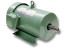 A green AGI 3 HP premium efficiency 3-phase electric motor with a 182T frame, featuring a standard face, mounting base, side junction box, and a top lifting eye bolt.