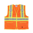 Open Road Zipper Safety Vest, orange, front view