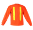 Viking Safety Cotton Long Sleeve Shirt, orange, back view