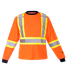 Viking Safety Cotton Lined Long Sleeve Shirt, orange, front view