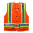 Viking Professional Journeyman 300D Trilobal Rip-stop FR Surveyor Vest, orange, front view