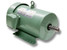 A green AGI 3 HP premium efficiency 3-phase electric motor with a 182T frame, featuring a standard face, mounting base, side junction box, and a top lifting eye bolt.