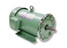 A green AGI 3 HP premium efficiency 3-phase electric motor with a 182TC frame, featuring a C-face flange, a mounting base, a top lifting eye bolt, and a side junction box.