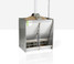 Crystal Spring WF2 flat-shelf wean-to-finish wet/dry feeder showing hopper and divided trough
