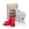 Class 00, 11" Length, 500V AC: 70E Insulated Electrical Glove Kit with Red Gloves