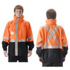 Nasco Omega 5000 Series Navy/Fluorescent Orange Waist Length Jacket ## 5503JNFO ##