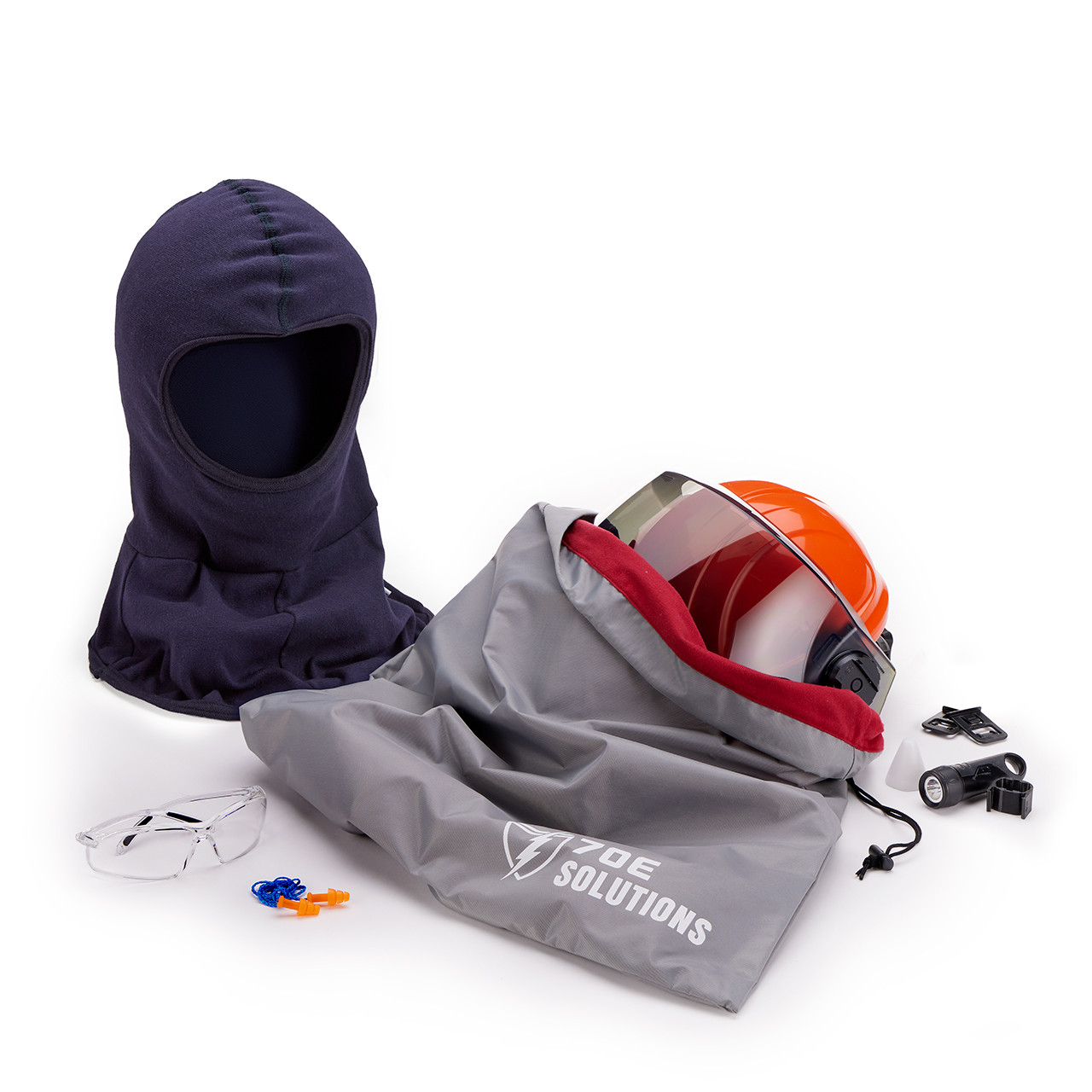 70E Solutions 12 Cal/cm² Face Shield Kit with Flashlights