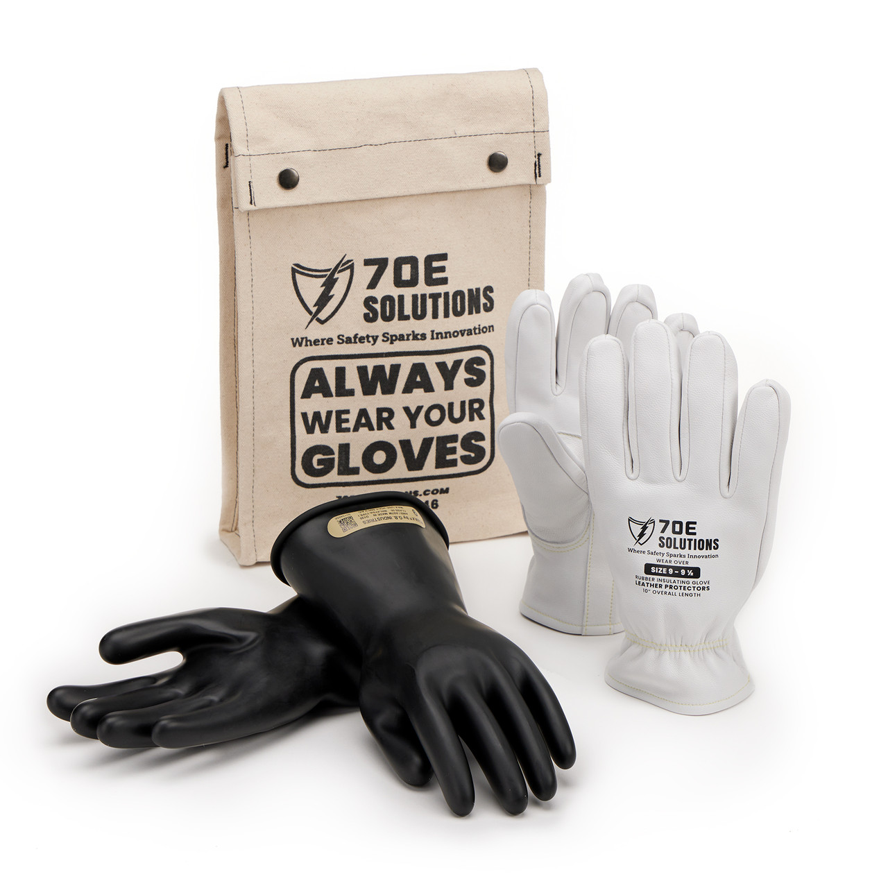 70E Solutions Class 00 Insulated Electrical Glove Kit - 11