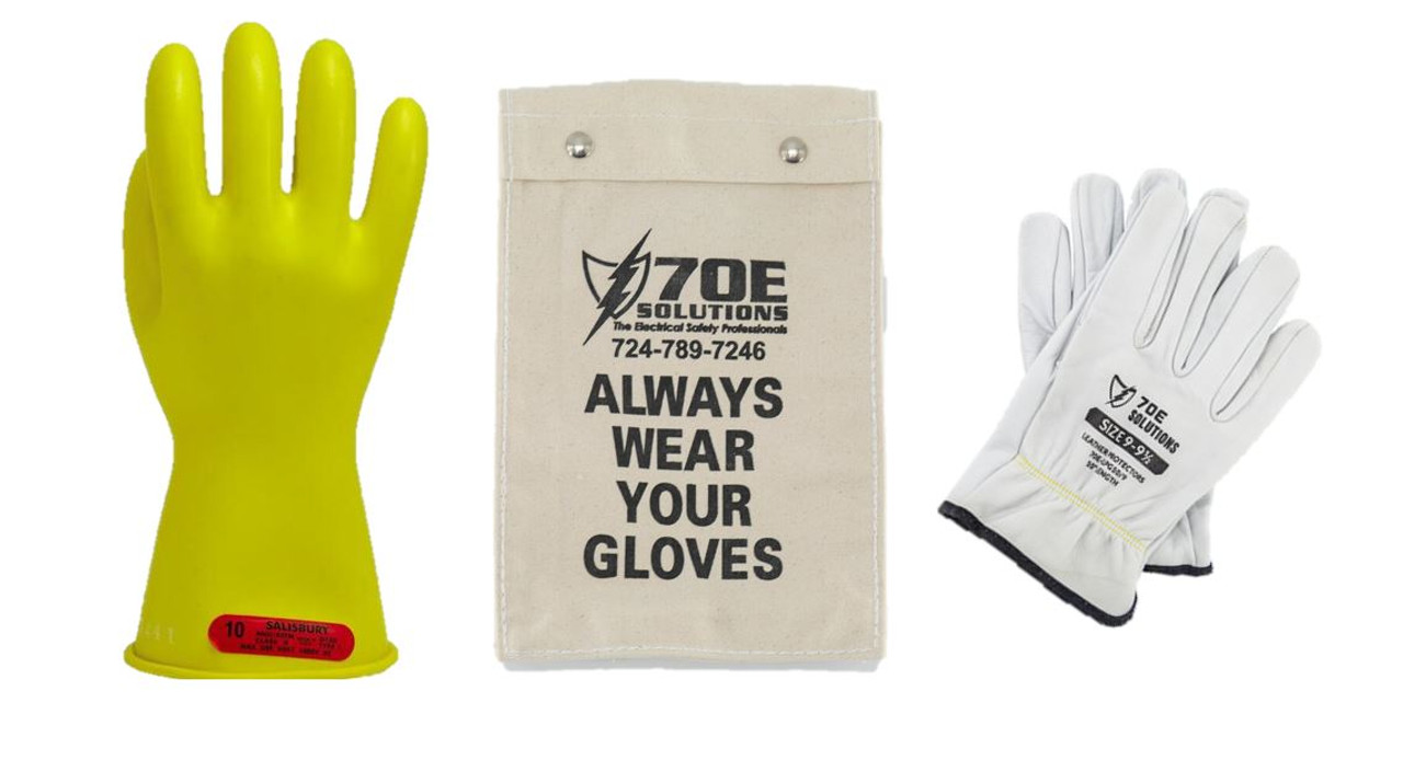 Class 0 Low Voltage (1000V) Insulated Glove Kit with 11 Salisbury Rubber  Gloves