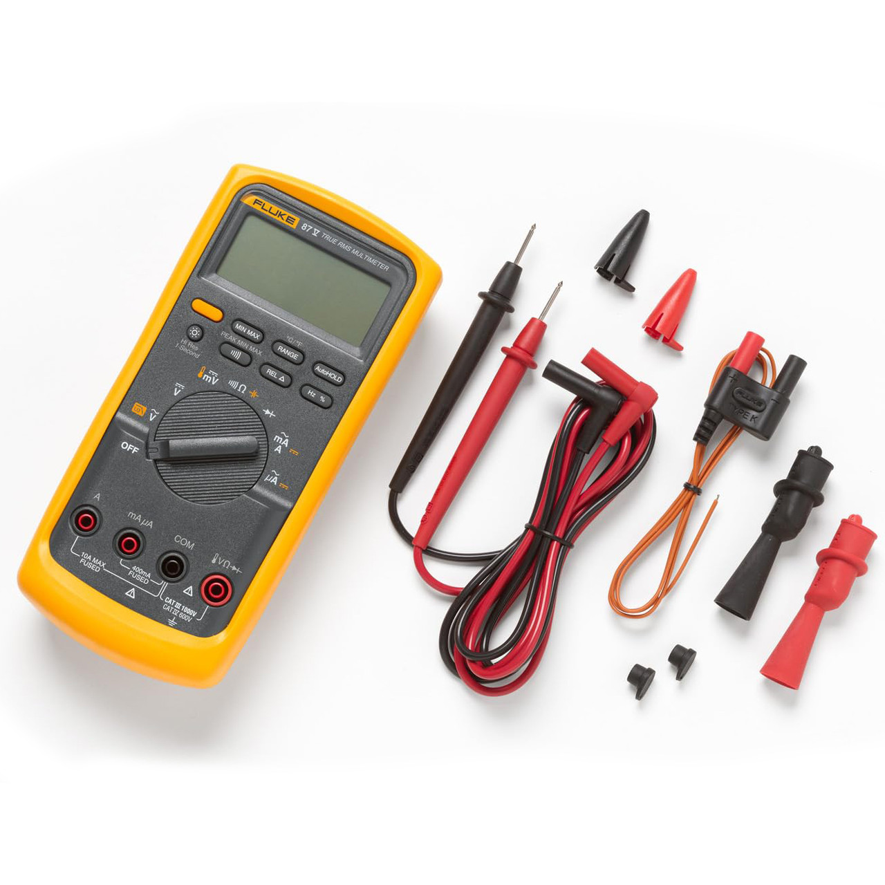 [JUNK]USED FLUKE 87 TRUE RMS MULTIMETER 安全カバー付 デジタルマルチメーター[ST1625021] Fluke 87 True RMS Multimeter W⁄ Leads and Case - Tested Working