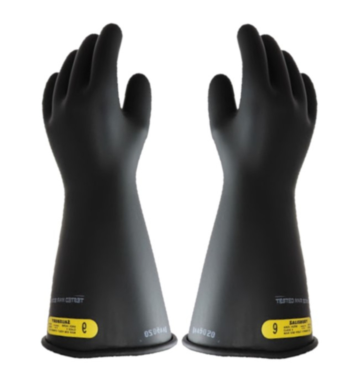 Class 2 Gloves 16 Length 17,000V AC Salisbury Electriflex NG216B Black  Natural Rubber Gloves - 70E Solutions