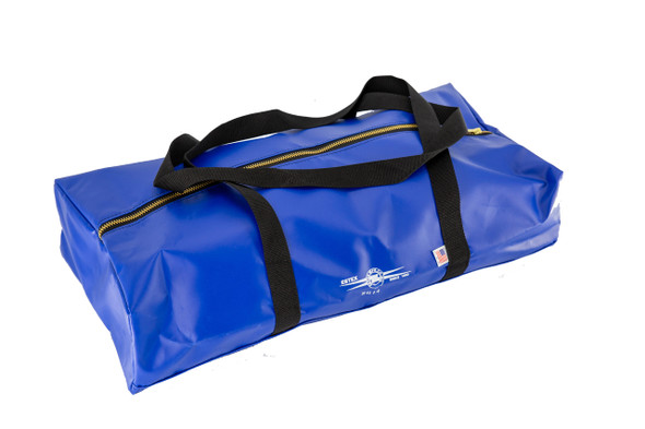 Ground Set Bag, Blue Vinyl, Web Shoulder Style Carry Handle