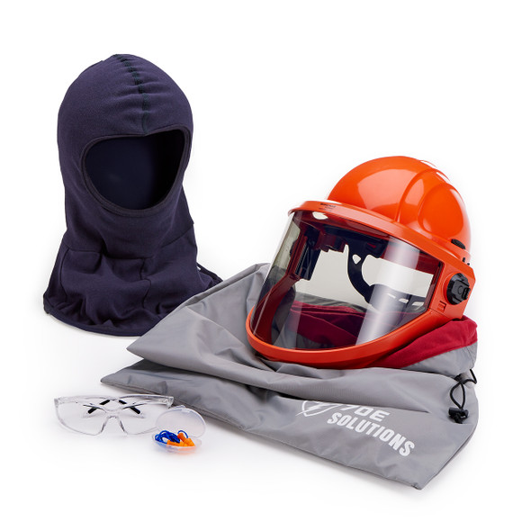 10 cal/cm² Arc Face Shield w/ Hard Hat Kit