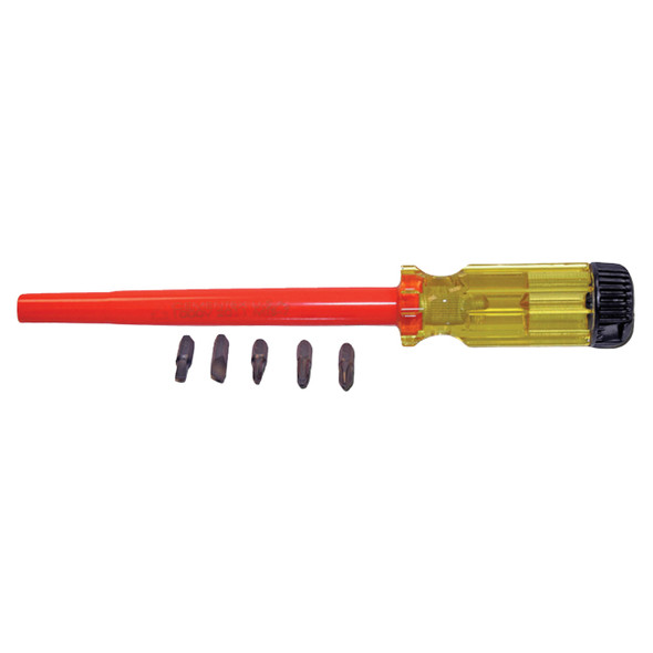 Magnetic Tip Screwdriver w/ 5 Bits in Handle