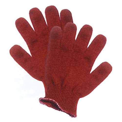 Acrylic Knit Glove Liner (Rust Red)