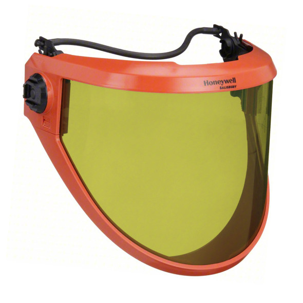 12 Cal Shield with Chin Cup and Slotted Dielectric Bracket for Full Brim Hard Hat