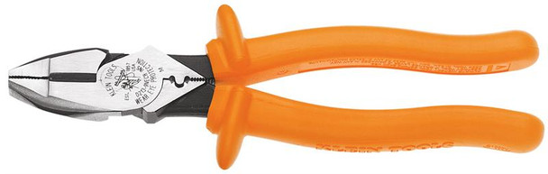 Klein Side-Cutting Pliers 9" High-Leverage - Connector Crimping 1,000 V ## D213-9NE-CR-INS ##