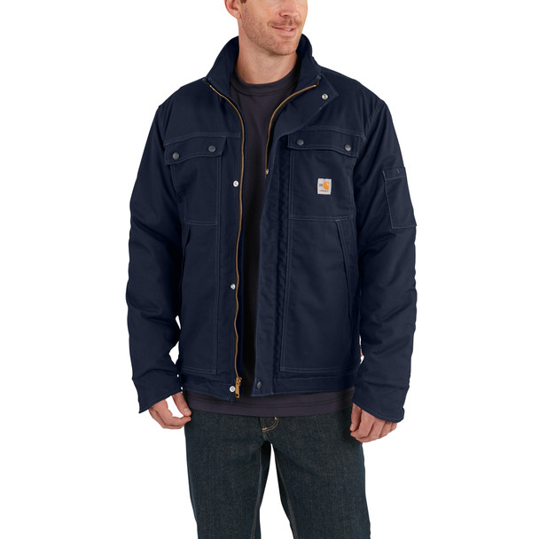 36 Cal/cm² Men's Flame Resistant Full Swing Quick Duck Coat (Navy)