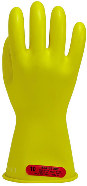 Class 0, 11" Length, 1,000V AC Natural Rubber Gloves