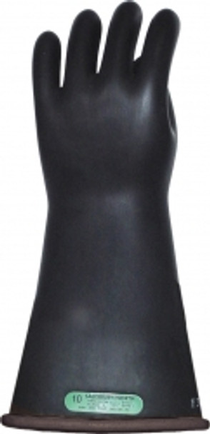 Class 3, 18" Length 26,500V AC Natural Rubber Gloves (Black)