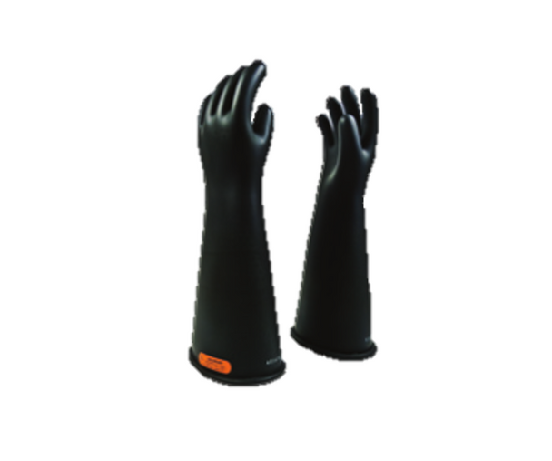 Class 4, 18" Length, 36,000V AC Electriflex Rubber Gloves (Black)
