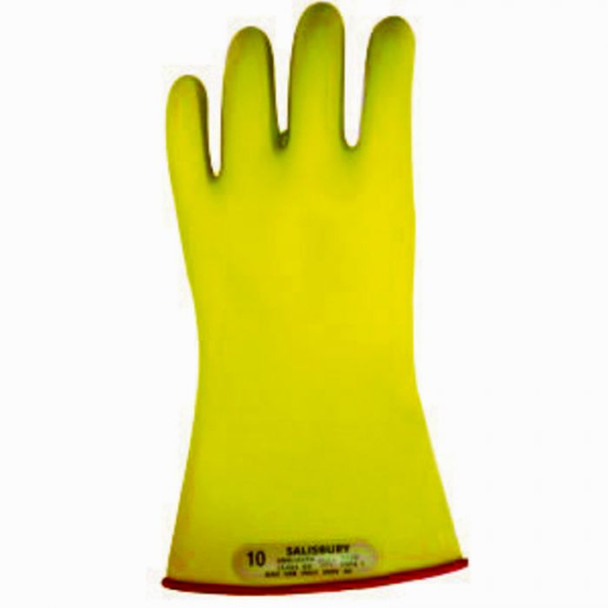Class 00, 11" Length, 500V AC Natural Rubber Gloves (R/Y)