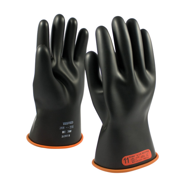 Class 0, 11" Length, 1,000V AC Rubber Gloves (O/B)