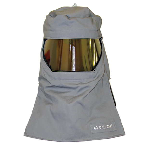 Arc Flash Hood, Green Lens, Gray
