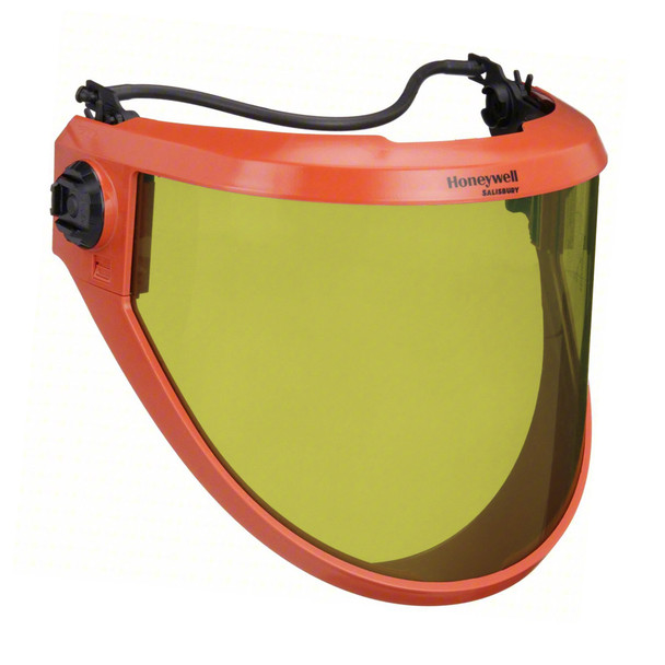 12 Cal Shield with Chin Cup and Slotted Dielectric Bracket for Full Brim Hard Hat