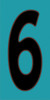 3x6 Tile House Number Turquoise #6