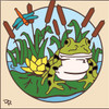 6x6 Tile Frog on Lily Padl 7805A