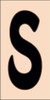 3x6 Tile House Letter S Sand