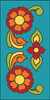 3X6 Tile Talavera Flowers Turquoise