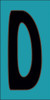 3x6 Tile House Letter D Turquoise